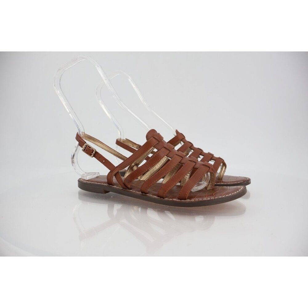 Sam Edelman Womens Garland Sandal Size 6.5 Brown Leather Thong Strappy Slingback